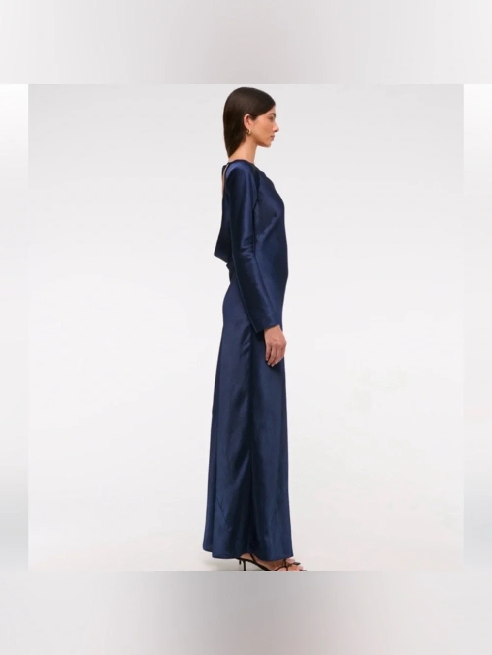 Abercrombie & Fitch Long-Sleeve Cowl Back Maxi Dress